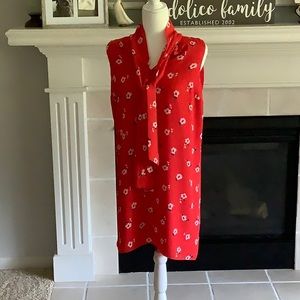 Banana Republic Dress Size 8 Red Floral NWT